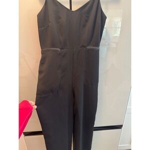Maeve by Anthropologie Women Black Wide Leg Jumpsuit Size 6 V-Neck Sleeveless